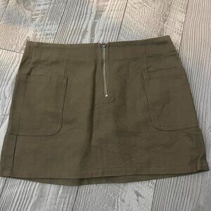 Women's Khaki and Green Skirt